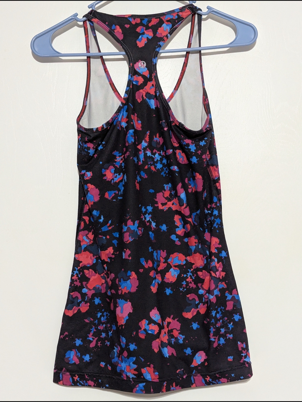lululemon athletica Black Floral-Print Racerback Tank with Pink & Blue Accents - Picture 3 of 4